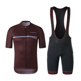 森地客森地客自行车骑行服套装短袖背带短裤套装【初代】 郁红色 M