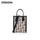 DISSONA迪桑娜女士包包斜挎小包潮真皮手拎包时尚单肩手提 黑色