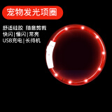 宠星记 狗狗发光项圈 宠物狗LED灯项圈 USB充电 夜间发光遛狗项圈 金毛 红色 颈围25-70cm（可裁剪）