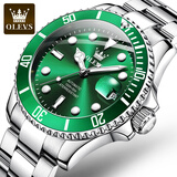 【经典绿水鬼】黑水鬼全新欧利时腕表瑞士认证机械腕表潜航者防水夜光经典时尚百搭酷型格 欧利时6650本绿绿水鬼机械表