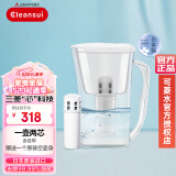 可菱水（CLEANSUI） 日本进口净水壶家用净水器自来水过滤母婴直饮机2.1L超滤水壶CP005 一壶+超滤芯*2（含自带） 净水器