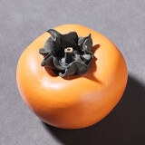 容山堂紫砂小柿子茶宠摆件事事如意家用可养功夫茶具茶桌茶玩配件 紫砂仿生茶宠摆件-橘黄