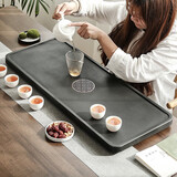 金镶玉乌金石茶盘托盘茶台茶海整块大号商务家用简约 同心茶盘80*32