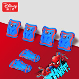 迪士尼（Disney）滑板护具套装儿童头盔3-6岁轮滑护具溜冰鞋护膝滑板车头盔全套 6件套 蜘蛛侠加厚护具 均码
