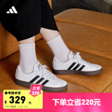 adidas「T头鞋」VL COURT 2.0复古休闲板鞋德训鞋阿迪达斯轻运动 白色/黑色/灰色JQ2470（推荐选小半码） 38