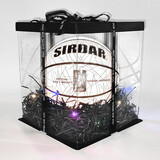 萨达（SIRDAR）反光篮球夜光发光星空白限量版网红蓝球礼物刻字儿童彩虹黑白色球 抖音透明礼盒+反光篮球-星空白