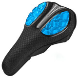 洛克兄弟（ROCKBROS） 自行车坐垫套男女加厚公路车山地车海棉座垫套骑行装备 网格透气 蓝色  液态硅胶