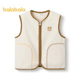 巴拉巴拉童装宝宝保暖背心冬季加厚摇粒绒儿童马甲男女童加绒208424171204