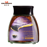 格兰特（GRANDOS）哥伦比亚速溶冻干纯黑咖啡100g 德国原装进口