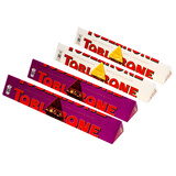 三角（Toblerone）亿滋瑞士三角进口牛奶葡萄干白黑巧克力含蜂蜜巴旦木糖100g*4条 葡萄干/白巧各2条组合装400g