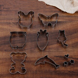 帕帕罗蒂 蒸馒头模具 面食花样糕点卡通翻糖饼干模具 小动物烘培工具 兔头款（7个大+3个小）