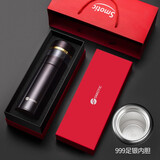 水莫停 德国智能银保温杯茶水分离泡茶杯男999银内胆水杯子 名流咖