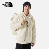 The North Face北面抓绒外套男户外保暖厚摇粒绒夹克7QT1 白色/N3N XL