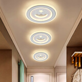 格鹏（GEPENG）2025新款过道灯走廊灯现代简约玄光衣帽间阳台led灯具 18W 4㎡内适用 100lm 星月20cm圆形 暖光 暗装-吊顶开孔5到10cm