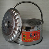 烤火盆取暖炉碳火盆烤火炉烧烤炉架木炭家用农村老式户外野炊搬家 高端炭炉+烧烤网