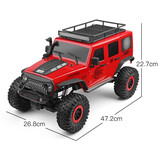 伟力超大号rc遥控车吉普JEEP牧马人越野模型儿童男孩成人玩具大型攀爬 电动四驱双桥攀爬车104311 畅玩无忧(3电池)