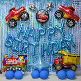 菲爱生日装饰气球套装生日场景布置气球铝膜卡通气球男孩儿童生日装饰 汽车总动员豪华套餐（2）