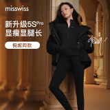 MissWiss倪妮同款鲨鱼裤加绒瑜伽裤外穿打底裤女高腰显瘦提臀加厚秋冬裤子 【厚绒】+【超厚绒】女神黑 3XL