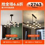艾蓝格仕 【套餐包安装】现代简约客厅吊灯轻奢水晶智能灯北欧餐厅卧室灯   套餐8/ 客厅12头+餐厅L8头