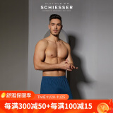 SCHIESSER Platinum舒雅男士家居裤丝光棉纯棉睡裤黑牌阿罗裤短裤E5/18644X 中蓝7801 M