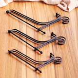 木格格铁艺盘子支架工艺品三脚架炭雕碟盘托架瓷盘相框普洱茶石头展示架 4寸铁高10cm合适直径12左右cm