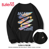 班尼路（Baleno）长袖t恤男秋季秋款22G纯棉重磅宽松打底衫男女款潮牌大码衣服上衣