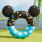 适美佳游泳圈 儿童3-10岁腋下圈 加厚宝宝游泳训练防侧翻 戏水装备 浮圈 米奇蓝色腋下圈70#承重40-70斤