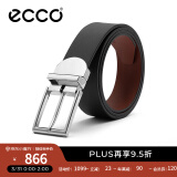爱步（ECCO）商务皮带 金属针扣腰带男 皮带 9105892 黑色/深棕色910589291157 100