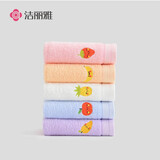洁丽雅（Grace）儿童毛巾卡通洗脸家用吸水童巾柔软小毛巾48*25cm 卡通4条装（颜色随机）