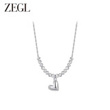 ZEGL银色爱心项链女原创设计饰品挂件吊坠锁骨链轻奢送闺蜜生日礼物