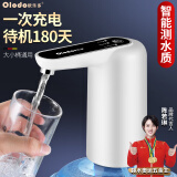 欧乐多（Olodo）桶装水抽水器电动饮水机抽水泵压水器自动上水器家用纯净水吸水器 月光白【豪华智能水质监测款 】