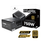 Thermalright(利民)  额定750W TR-TG750 ATX3.0电源 金牌全模组 原生PCIE5.0 全日系电解电容 14CM小机身