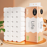 舒可乐 卫生纸巾卷纸无芯小提装加厚家用卷筒纸手纸厕纸卷纸实惠装厕所纸商用批发家庭装（12卷起拍） 1卷（请拍12的倍数）粉色款