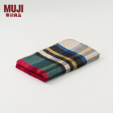 无印良品（MUJI） 羊毛披巾 围巾 围脖冬季 保暖披肩 围巾 红白格纹120×200cm