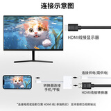 晶华Lightning转HDMI苹果转换器高清视频转接头iPhone/iPad投屏显示器电视投影仪同屏连接线免供电款