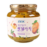 ZEK蜂蜜柚子茶饮品1000g韩国原装进口饮料水果茶百香果蜜炼果酱冲饮 【推荐】Zek百香果蜂蜜柚子茶1kg