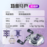 塔酷马P1微物远投水滴轮防炸线双线杯超轻泛用打黑金属路亚渔线轮单买 P7（8速）全陶【改装版】双线杯 左手型