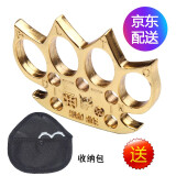 天窗（Sky window） 指虎拳环拳扣 防身用品加厚不锈钢手扣牛头铁拳头四指应急破窗器 牛头金色