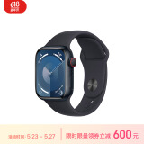 Apple/苹果 Watch Series 9 智能手表GPS+蜂窝款41毫米午夜色铝金属表壳午夜色运动型表带S/M MRJH3CH/A