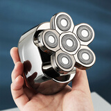 鑫金霸六刀头剃光头神器男女老人便携式充电长续航数显自刮专用多功能可水洗剃须刀大功率剃头刀GK1 六合一套装（金色