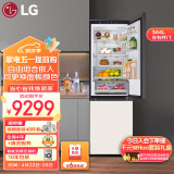 LG 344升超大容量双门变频电冰箱 超薄可嵌入 多维风幕 恒温养鲜 进口雾化钢化玻璃 M342BE17玉石白