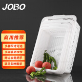 巨博（JOBO）商用厨房收纳筐中号 塑料周转篮方筛洗菜沥水篮子配货水果蔬菜筐