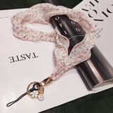 珍格 手机挂绳网纱丝巾挂件女款长款挂脖挂链不勒脖苹果oppo华为vivo后壳吊绳通用个性时尚带钥匙扣
