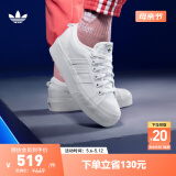 adidas NIZZA PLATFORM厚底增高运动帆布鞋女子阿迪达斯三叶草 白/FV5322 35.5(215mm)