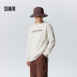 森马（Semir）卫衣男冬季简约字母绣花休闲套头抓绒上衣时尚校园风101723116135