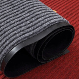 迪茵（DIYIN）进门地垫入户门垫塑料地毯吸水脚垫子 双条纹灰1.2米宽1米长 定制
