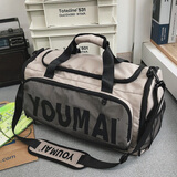 法德陆 短途旅行包男超大容量手提行李包出差轻便旅游包运动训练健身包女 youmai917卡其色