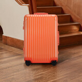 卡希度行李箱女拉杆箱大密码箱万向轮旅行箱学生小号皮箱结婚箱子 升级铝框款-活力橙色 29寸【10%选移动家10-30天】