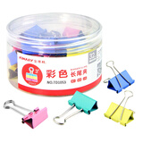金得利 （KINARY）20只 32mm 彩色长尾夹 耐用长尾票夹 3#金属燕尾夹 票据夹子 办公用品 TD1053