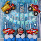 菲爱生日装饰气球套装生日场景布置气球铝膜卡通气球男孩儿童生日装饰 汽车总动员豪华套餐（1）